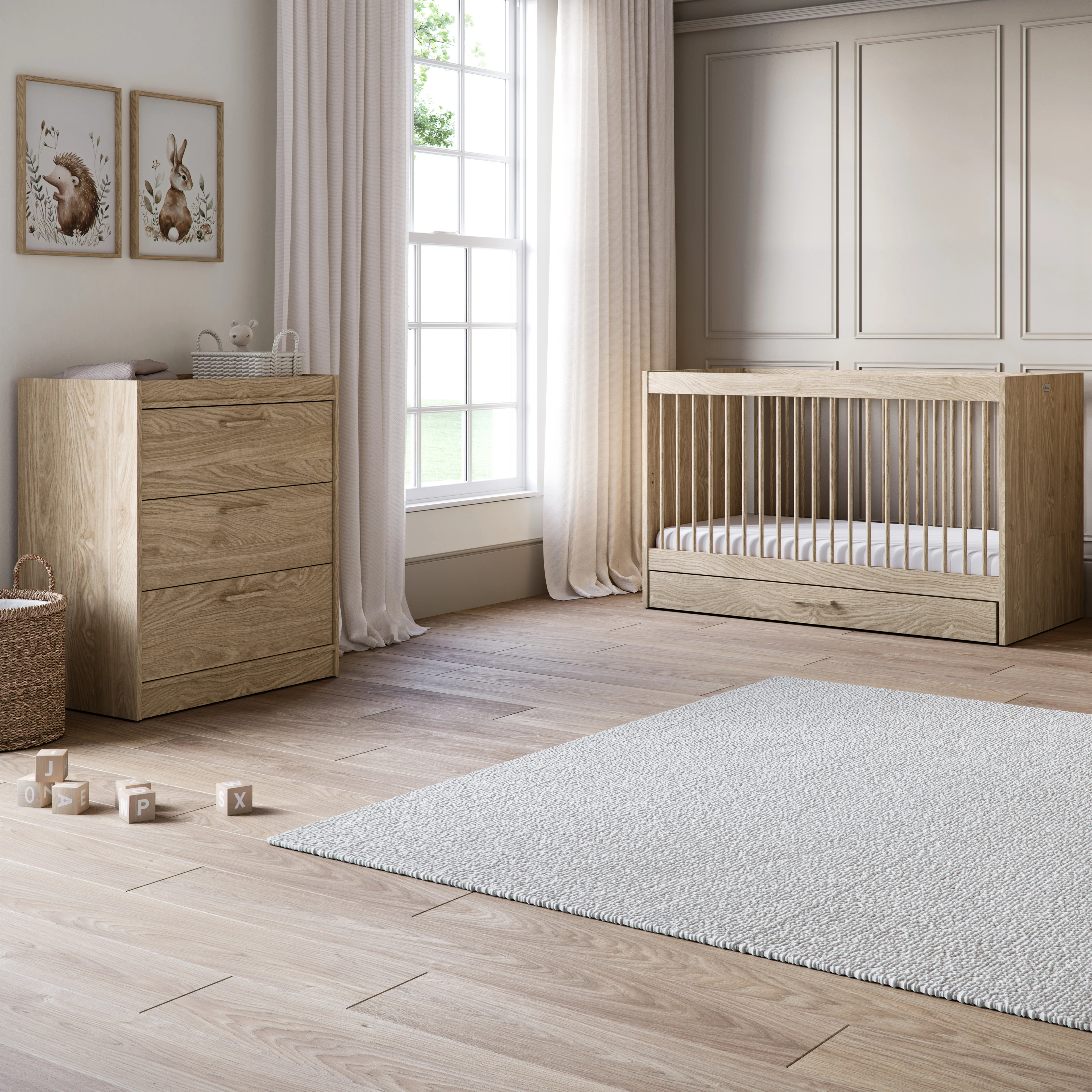 Geneva 2 Piece Nursery Room Set With Mattress - Image 2
