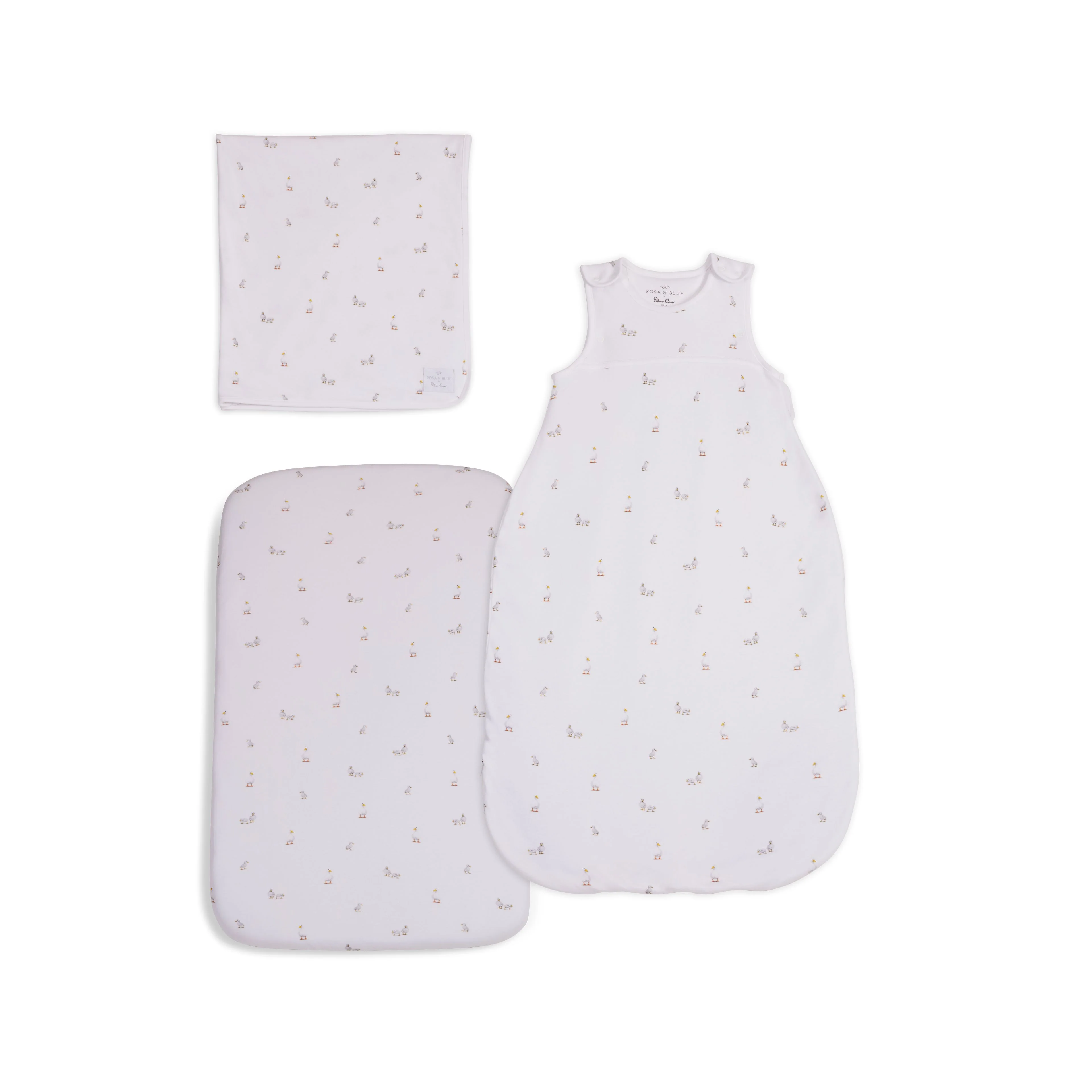 Lunar Bedside Crib Oatmeal New Arrival Bundle - Duckling Print - Image 10