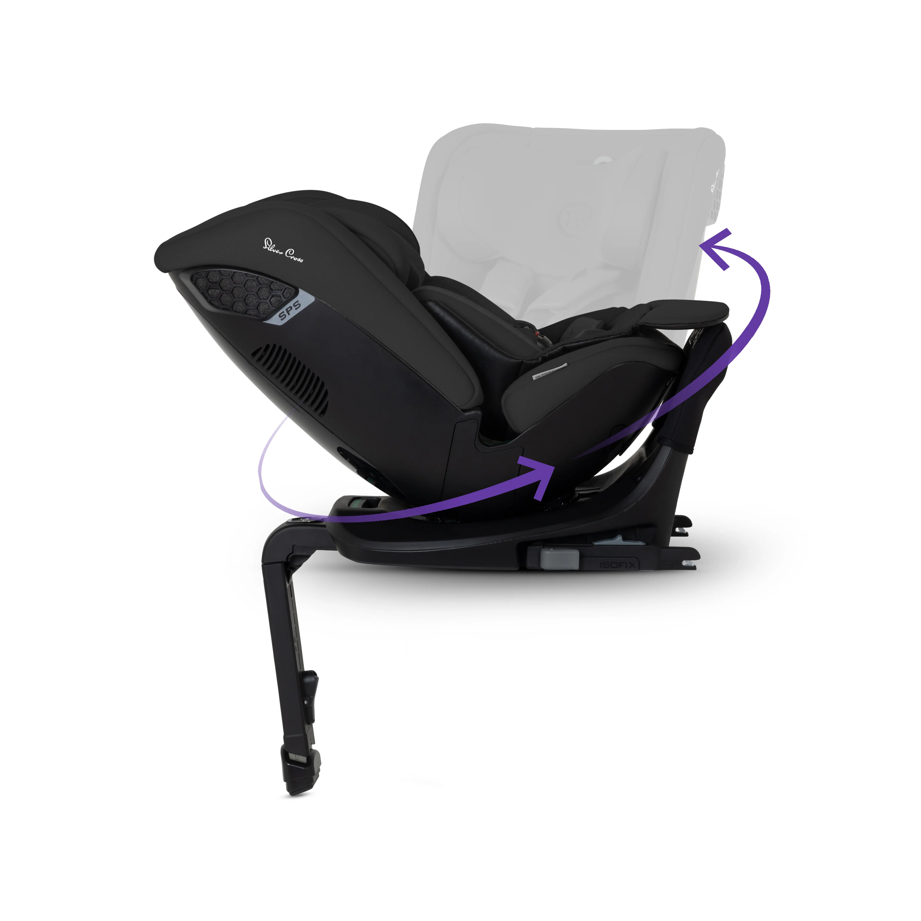 Motion 3 All Size 360 Rotating Car Seat Iconic Black - Image 4