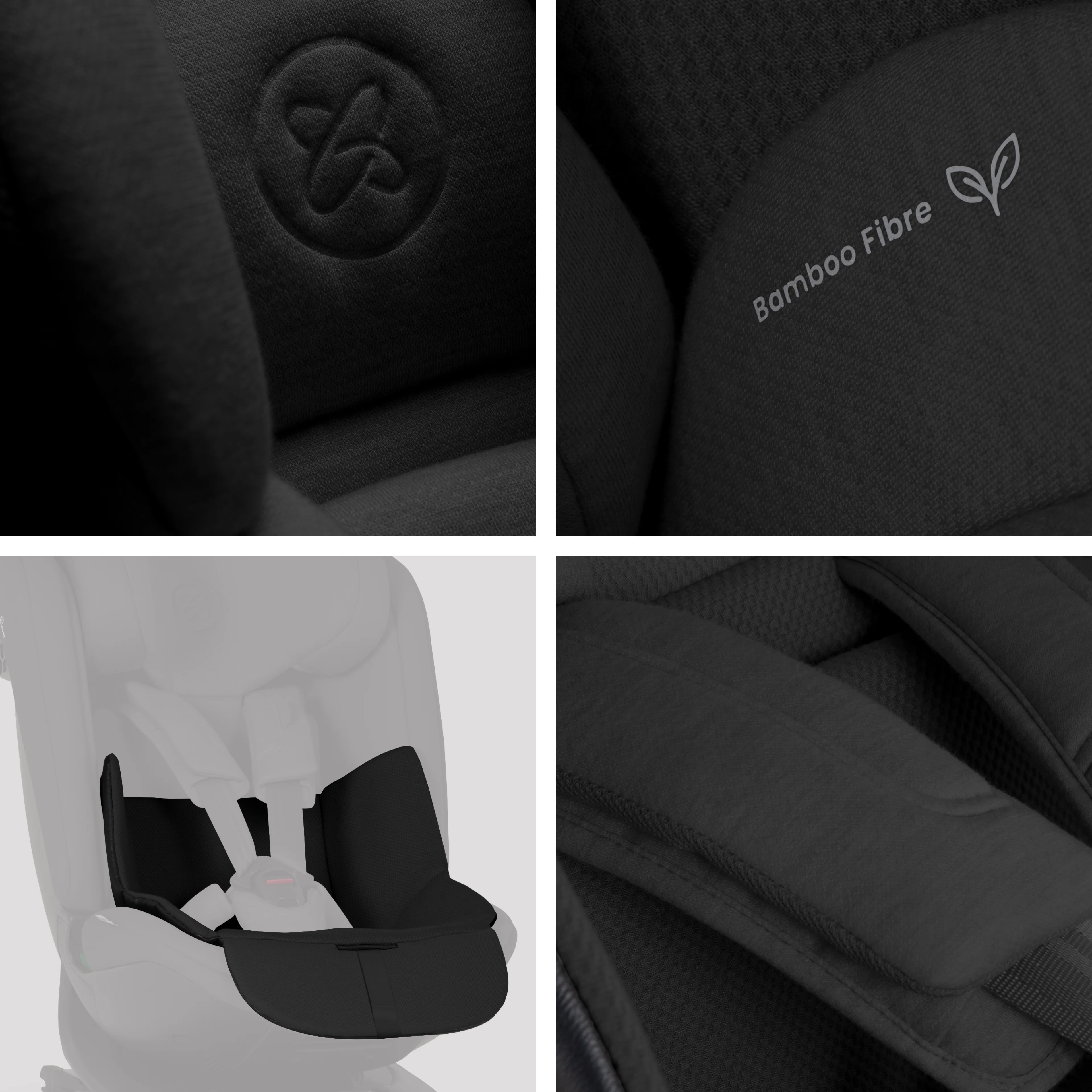 Motion 3 All Size 360 Rotating Car Seat Iconic Black - Image 7