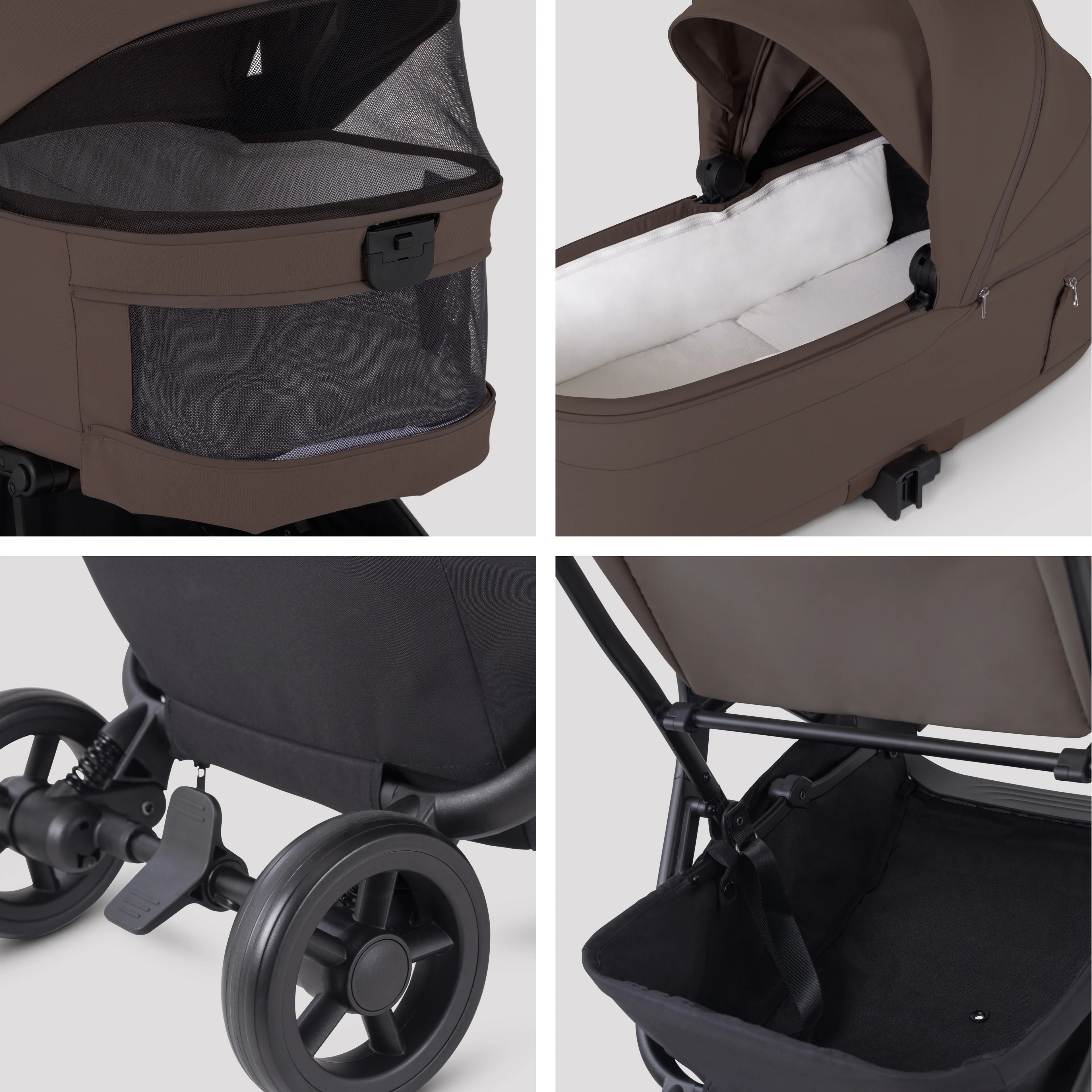 Nia Chocolate Compact Travel System with Accessory Pack Natural Taupe (12 Piece) - Image 4