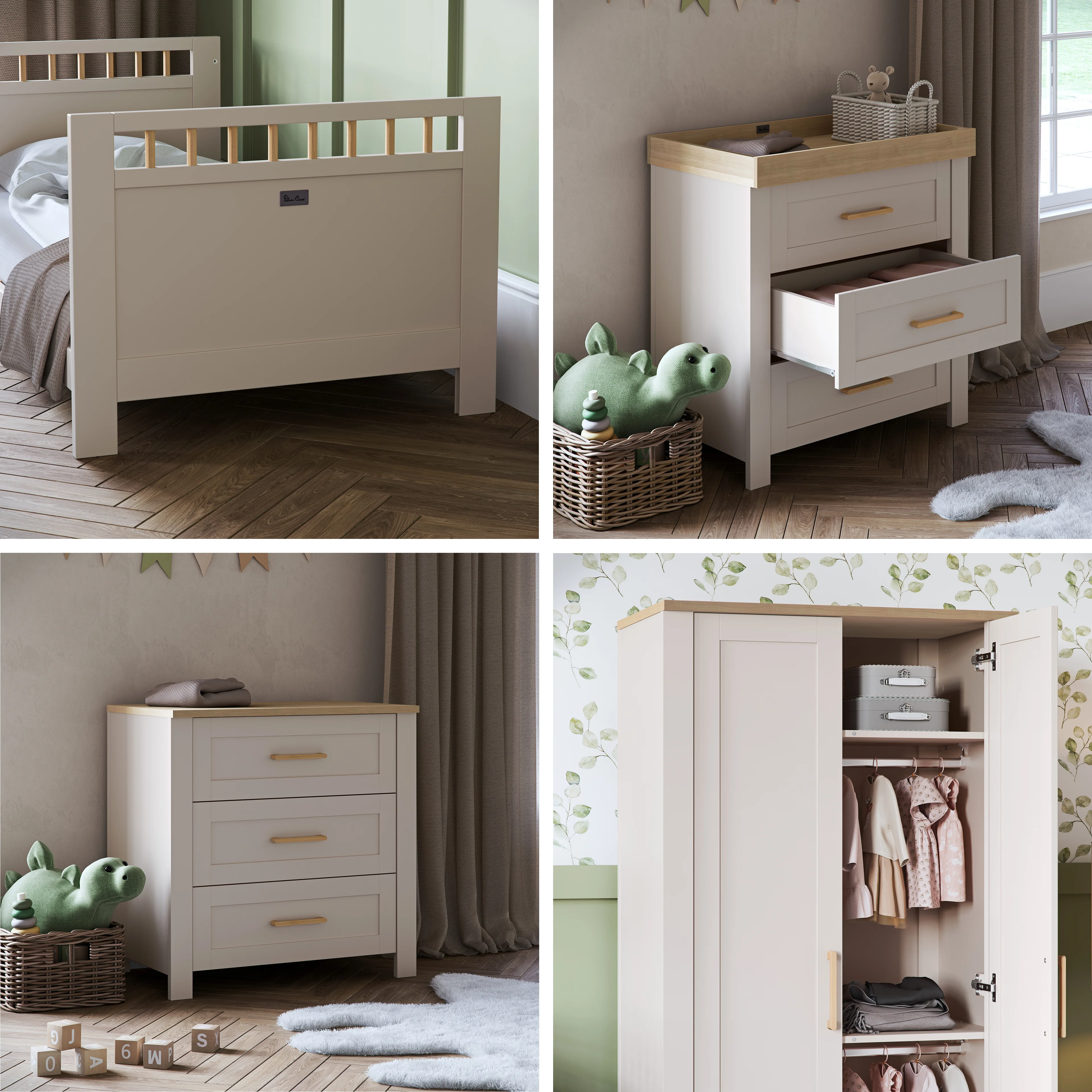 Seville 3 Piece Nursery Room Set With Mattress - Image 6