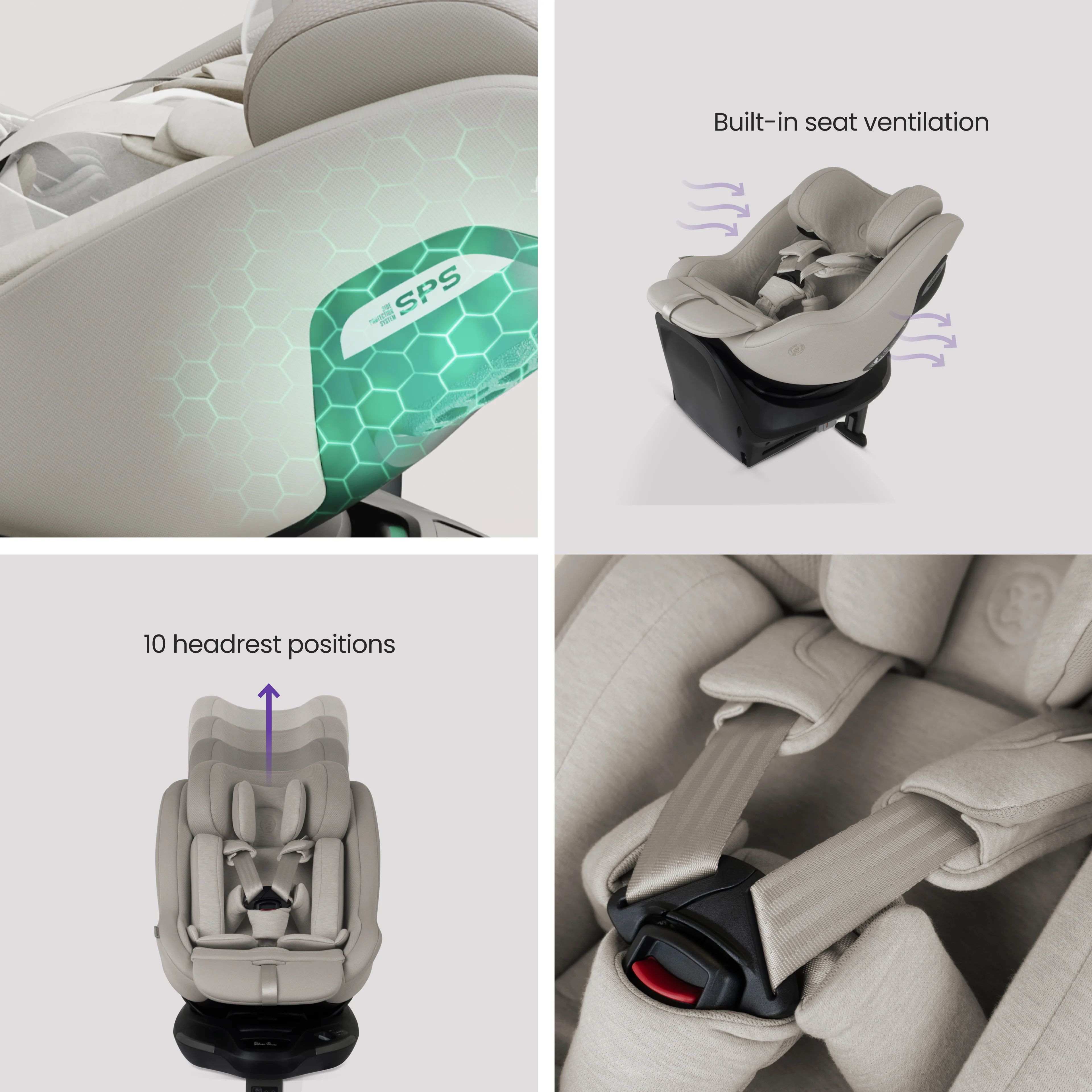 Approach Plus 360 Car Seat Natural Taupe & Base Plus 360 - Image 4