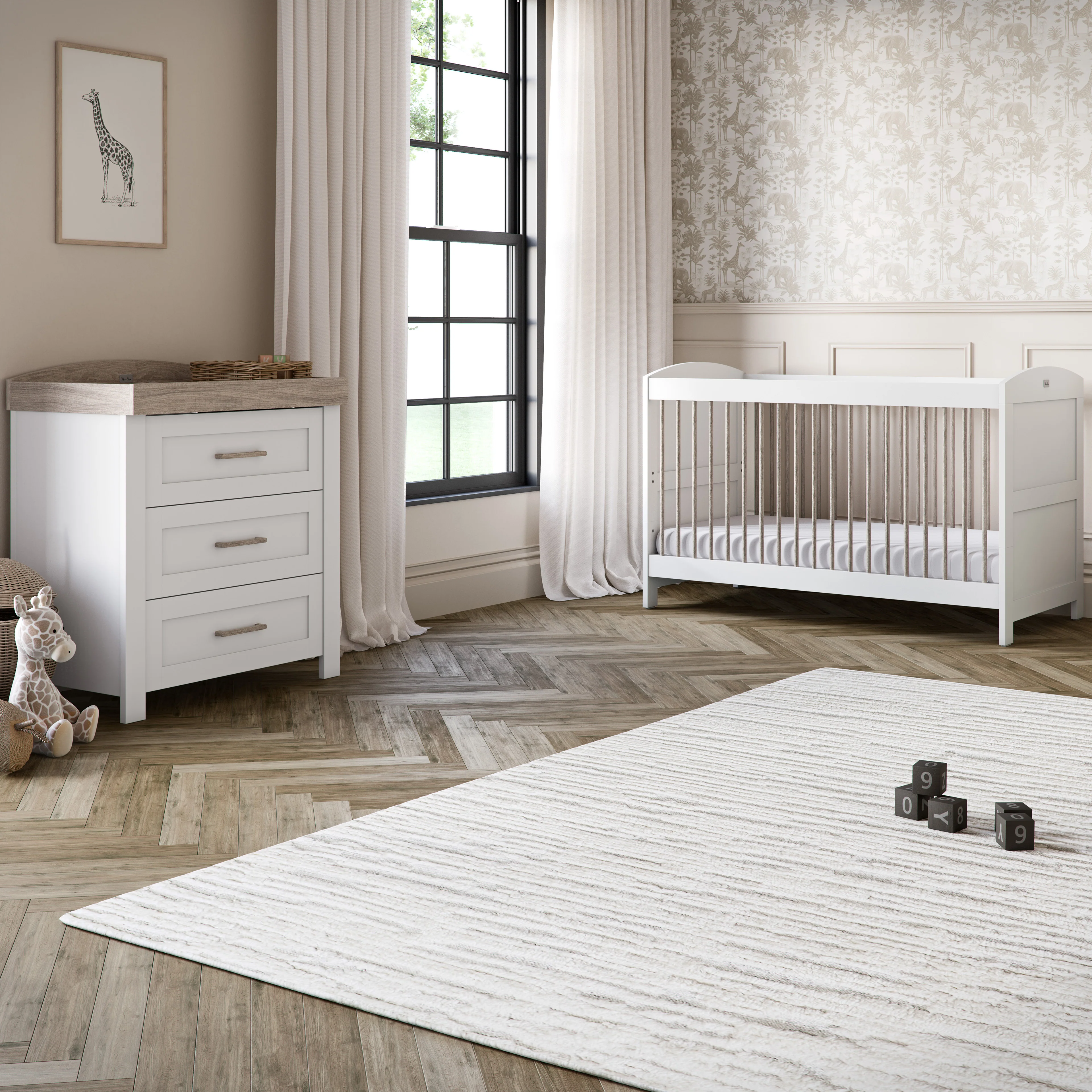 Valencia 2 Piece Nursery Room Set With Mattress - Image 2